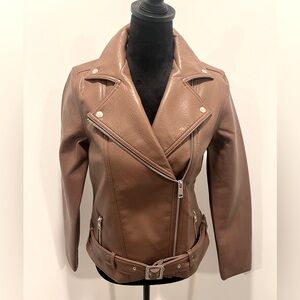 NWT‼️Old Navy Faux Leather Moto Jacket -XS Espresso